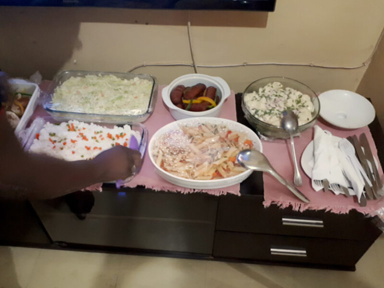 Abendessen in Solwezi, Sambia 2019
