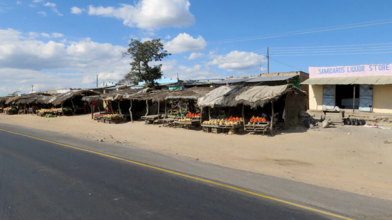 Markt am Straßenrand, Sambia 2018