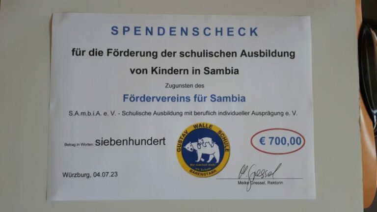 Spende Gustav-Walle-Schule