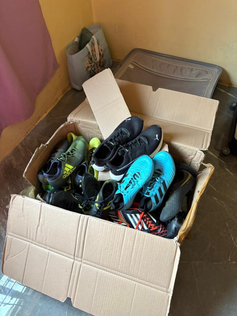 Sichten der Schuhe.